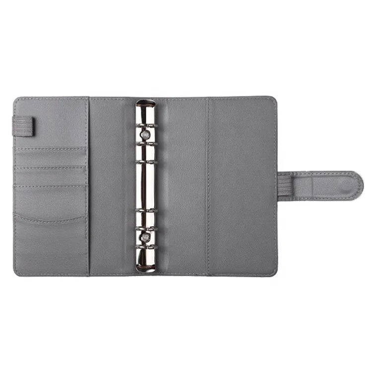 Custom A6 PU Leather Notebook Journal 6 Ring Binder Agenda Planner Colorful Loose-Leaf Refillable Agenda With Magnetic Buckle
