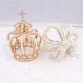 Fashion Vintage Pageant Wedding Bridal Crystal Rhinestone Queen King Cross Headband Crown Tiara