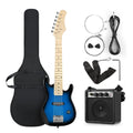 HUASHENG Quality 30 Inch Kids Electric Guitar 6 Steel Strings High Gloss Finish OEM/ODM Kit with Amplifier and Bag