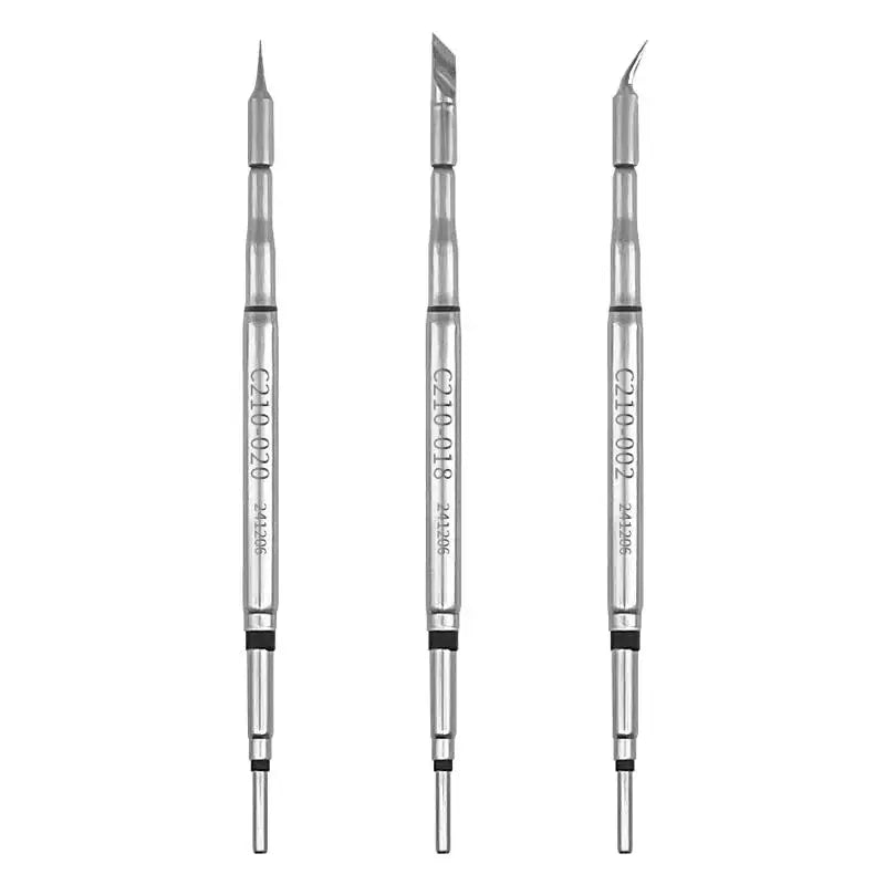 Hot Selling JBC C210 Series Straight Bend Copper Knife Cartridge Soldering Iron Tips Original CD-2SHQF Soldering Station