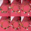Christmas Bracelet Bell Pearl Bracelet Snowflake Reindeer Christmas Bracelet Festive Holiday Decoration Wholesale N2010192