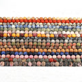 4 6 8 10 12mm Frosted Natural Stone Beads Diy Jewelry Accessories Jade Semi-Finished Matte Frosted Stone Loose Bead Wholesale