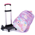 Hot Selling Kids Polyester Detachable Primary School Trolley Backpack Bags with Wheels