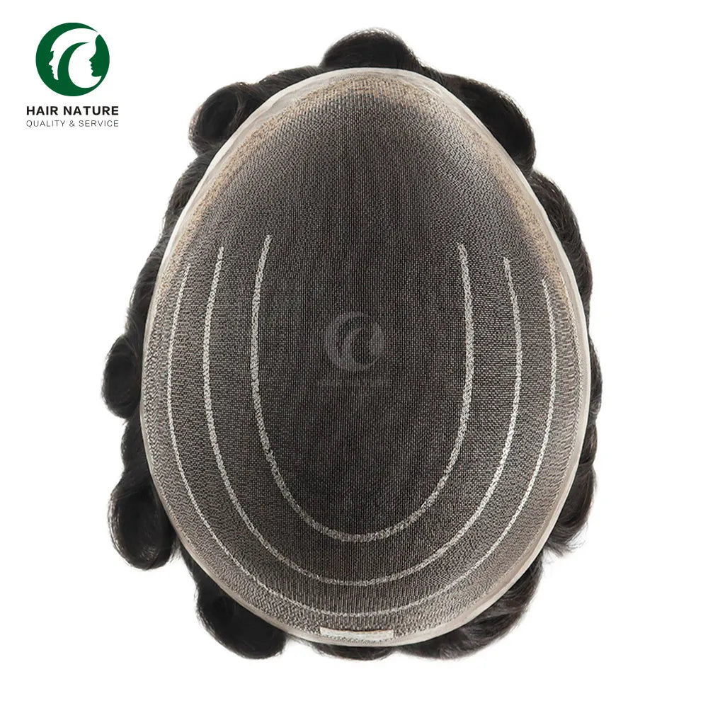 Welded Lace Natural Human Hair Pieces Durable Toupee Human Hair Fine Welded Mono Well Bleached Hair Toupee