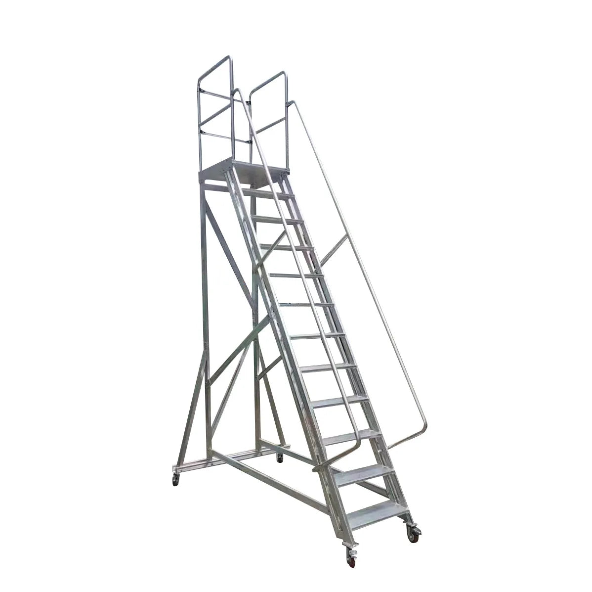 Work Platform Stairs Industrial Automation Aluminum Ladder Transfer and Maintenance Platform Ladder