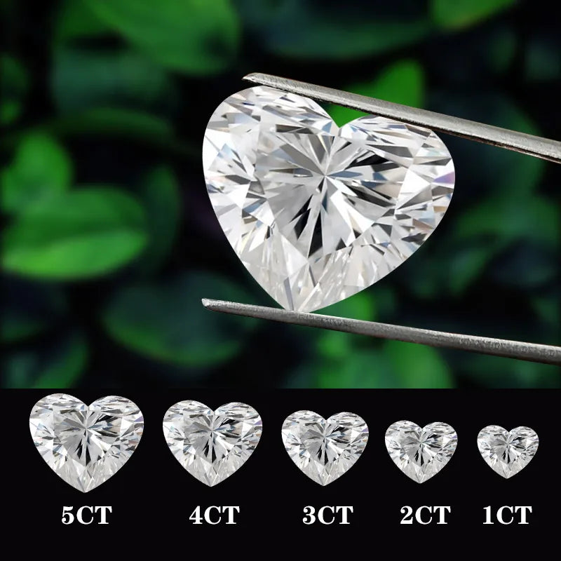 Gorgeous Love Shape Diamond Pendent Heart Cut 1CT 2CT D VVS2 VS1 IGI Diamond Lab Created Stone