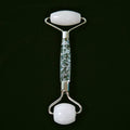 HY Wholesale women facial spa healing stone white jade roller flower handle quartz mushroom massager tools for body