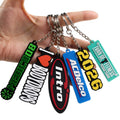 Custom Promotional Silicone Personalized Pvc Keychain Rubber Key Chains Key Ring with logo