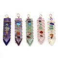 Huiying Bulk Chakra Bullet Shape Crystal Natural Pendulums Energy Healing Pendulum Jewelry