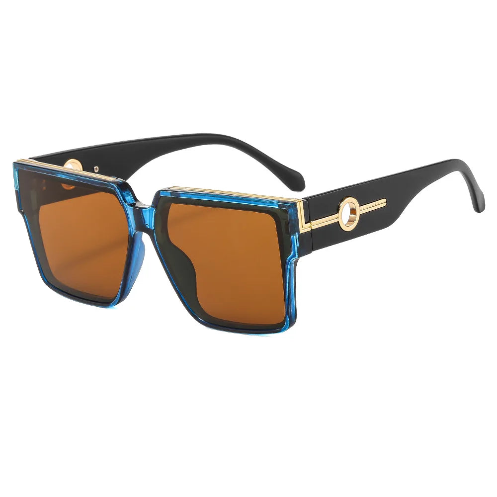 189611 Plastic Frame Uv400 Eye Protection Stylish Sunglasses Women Customised Luxury Mens White Square Oversize Women Sunglasses