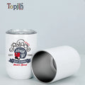 Topjlh 12oz Sublimation Stainless Steel Straight Tumbler Blanks Customized Printed Logo Surface Model Lid for Water Milk Cup