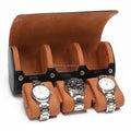Sliding Pillow Custom 3 Slots Display Watch Holder PU Packaging Package Travel Boxes & Cases Leather Roll Watch Box for Men