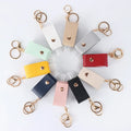 2022 American and European PU Leather Keychain  Portable Keychain Hand Sanitizer Bottle Keychain