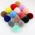 Bulk Plush Faux Fake Rabbit Fur Pom Poms in Animal Fur for Winter Hats 8CM Fur Pom Pons