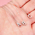Dainty Minimalist Letter Necklace Stainless Steel Tiny Letter Initial Necklace Initial Jewelry Gift for Her