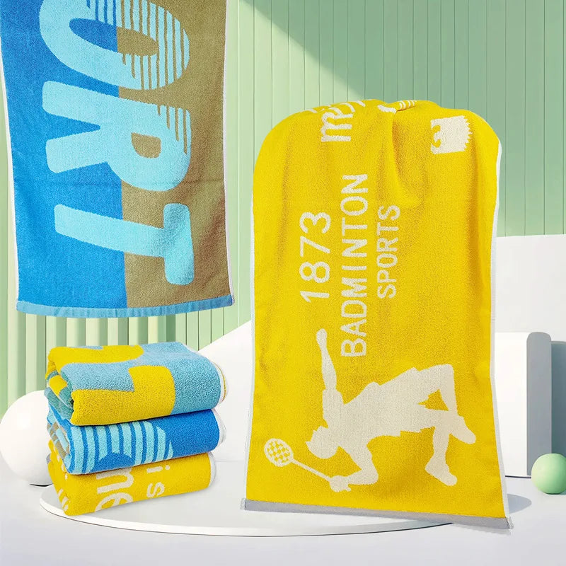 Factory Price Super Absorbent Sweat Gym Fitness Yoga Outdoor Jacquard Towel Custom Print Cotton Sports Towels