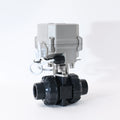 TONHE 2 Way 3/4 Inch DN20 ANSI Standard CR202 24vDC UPVC Motorized Pvc Ball Valve Flow control device