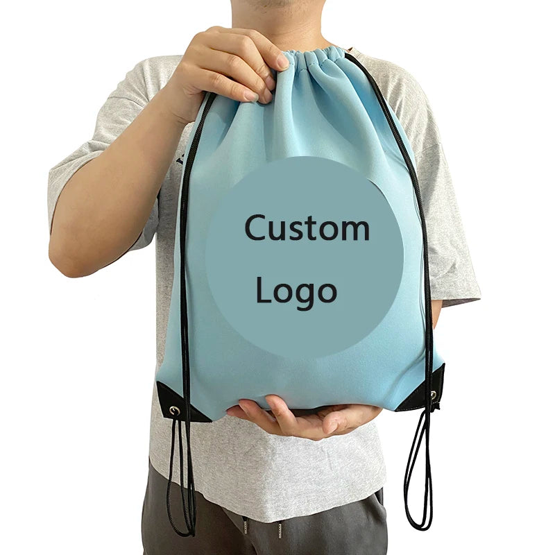 Custom Logo Unisex Fashion Neoprene Camping Backpack Retractable Strap Letter Pattern 36-57L Large Capacity Drawstring Cinch