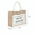 Students Large Capacity Waterproof Jute Shopping Bag Customizable Art Student Portable Bag Promotion