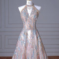 S8096F Hanging Neck High -level Sense New Light Luxury High -end Bride Banquet Long Elegant Women Wedding Dresses