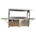 JX-CR220 High-quality Stainless Steel Aluminum Mobile Kitchen Food Retail Kiosk Ice Cream Counter Indoor Food Stall Snack Food