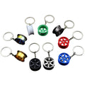 Mini Wheel Hub Keychain Rotating Turbo Zinc Alloy Car Accessories Pendant Men's Gifts Metal Car Parts Key Chains Wheel Keychain