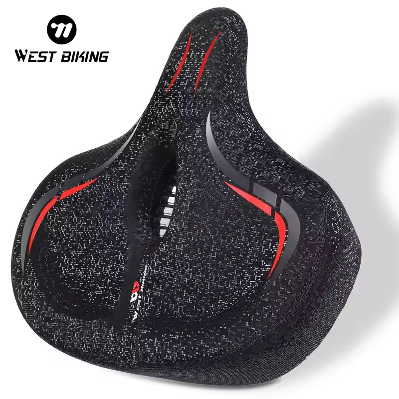 WEST BIKING Soft Bicycle Saddle Thicken Widen MTB Saddles Bike Soft Comfortable Cycling Seat Bicycle Saddle