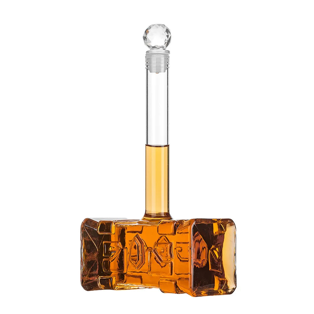 400ml Hammer High Borosilicate Glass Bottle Whisky Decanter Glass Bottles for Liquor