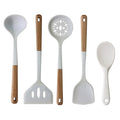 Manjia Food Grade Silicone Cooking Utensils Set Newest Black White Cookware Kitchen Tools Sets