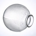 Ribbed Globe Pendant Shade Lighting Abat Jour Lamp Banquier Christmas Glass Ball