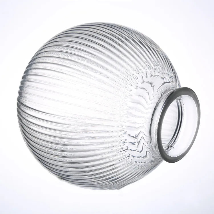 Ribbed Globe Pendant Shade Lighting Abat Jour Lamp Banquier Christmas Glass Ball