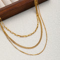 2026 INS Vintage Style Stainless Steel Link Chain Necklace Retro Trendy European Fashion Jewelry for Lovers