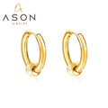 Ason Jewelry Wholesale New Style Stainless Steel Circle Earrings Simple High Quality Hoop Ball Earrings for Ladies
