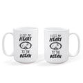 Topjlh 15oz White Ceramic Mugs for Sublimation Custom LOGO Print Drinkware Tea Coffee Home Kitchen Office Parties Holiday Gifts