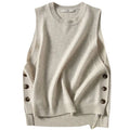 One Size Vest Spring and Autumn New Loose Sleeveless Top Overlay Knitwear Women's Sweater