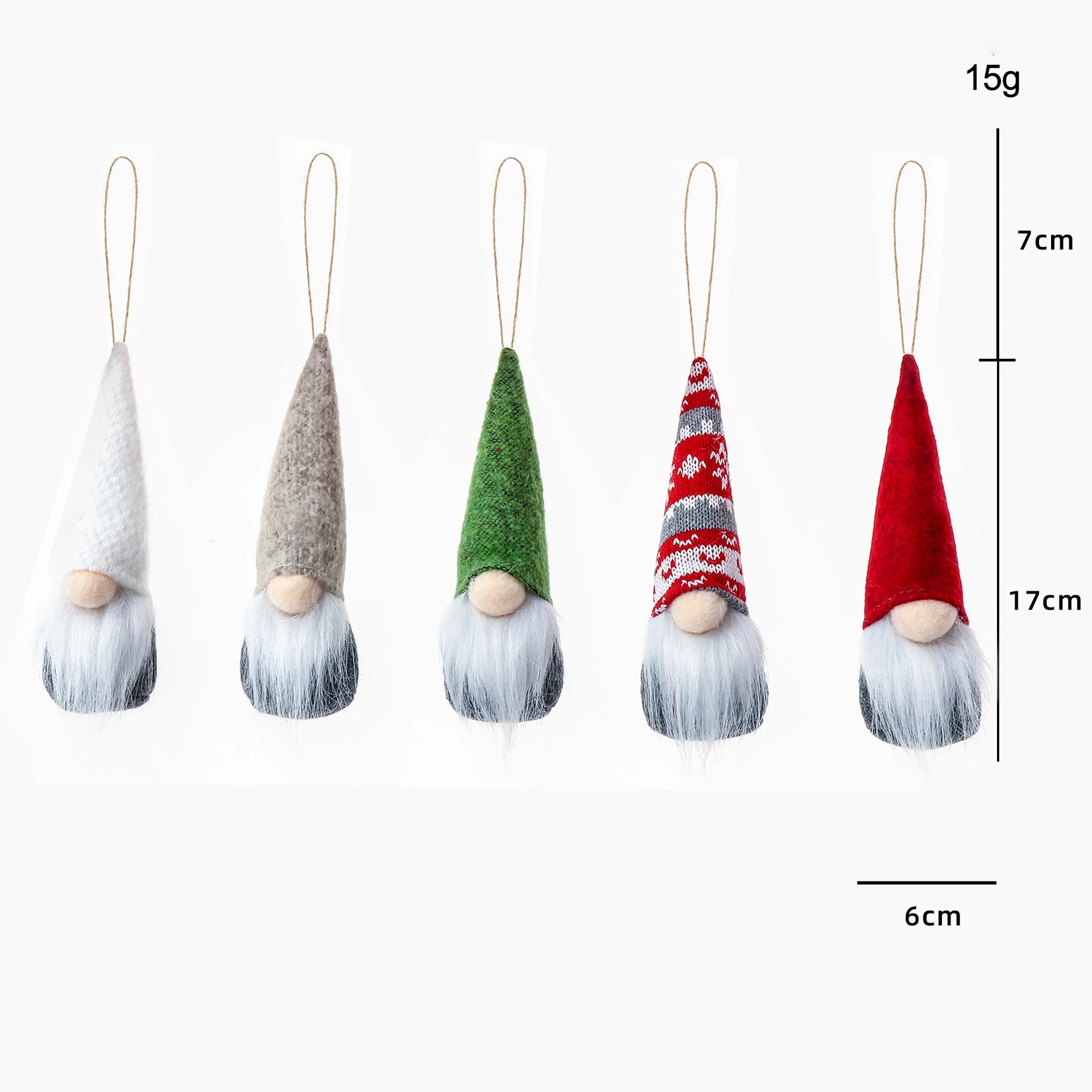 Gnome Christmas Snom Plush Ornaments Xmas Hanging Decorations Gnome Hat Tomtees Plush Scandinavian Santa Beard Ornaments