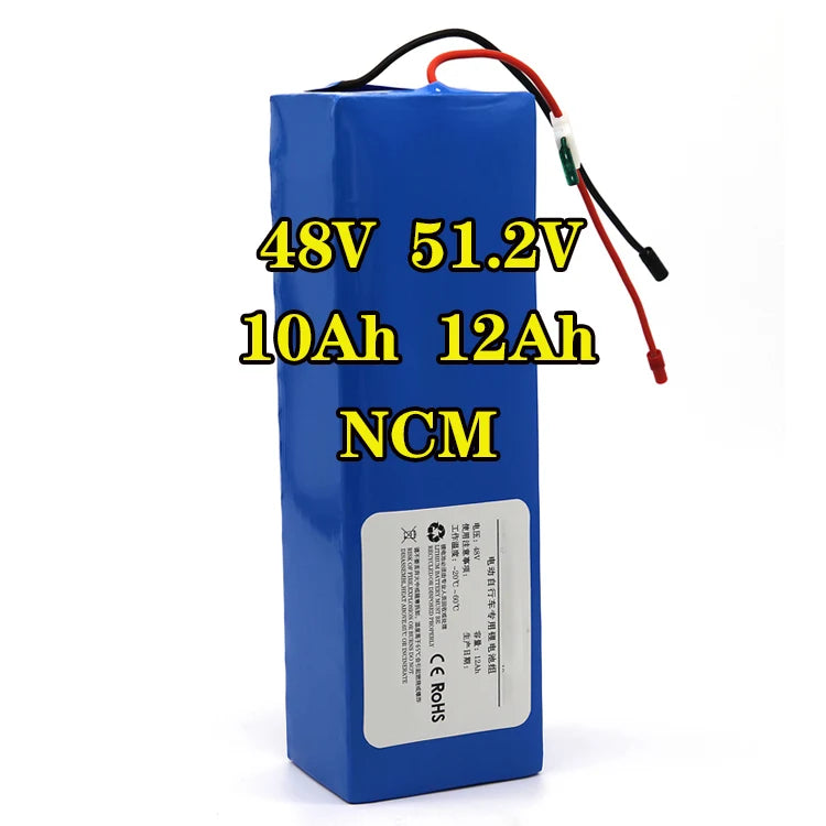 Electric Vehicle 48V 52V NMC 18650 Lithium Ion Battery with 500 Cycles and 1 Year Warranty