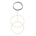 Women Fashion Zinc Alloy Star Pearl Zircon Body Chain Leg Chain Accessories Gift