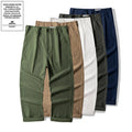 100% Cotton Trouser for Men OG107 Men's Casual Style  Canvas Regular Mid Waist Straight-Leg White Khaki Mid Flat Cargo Pants
