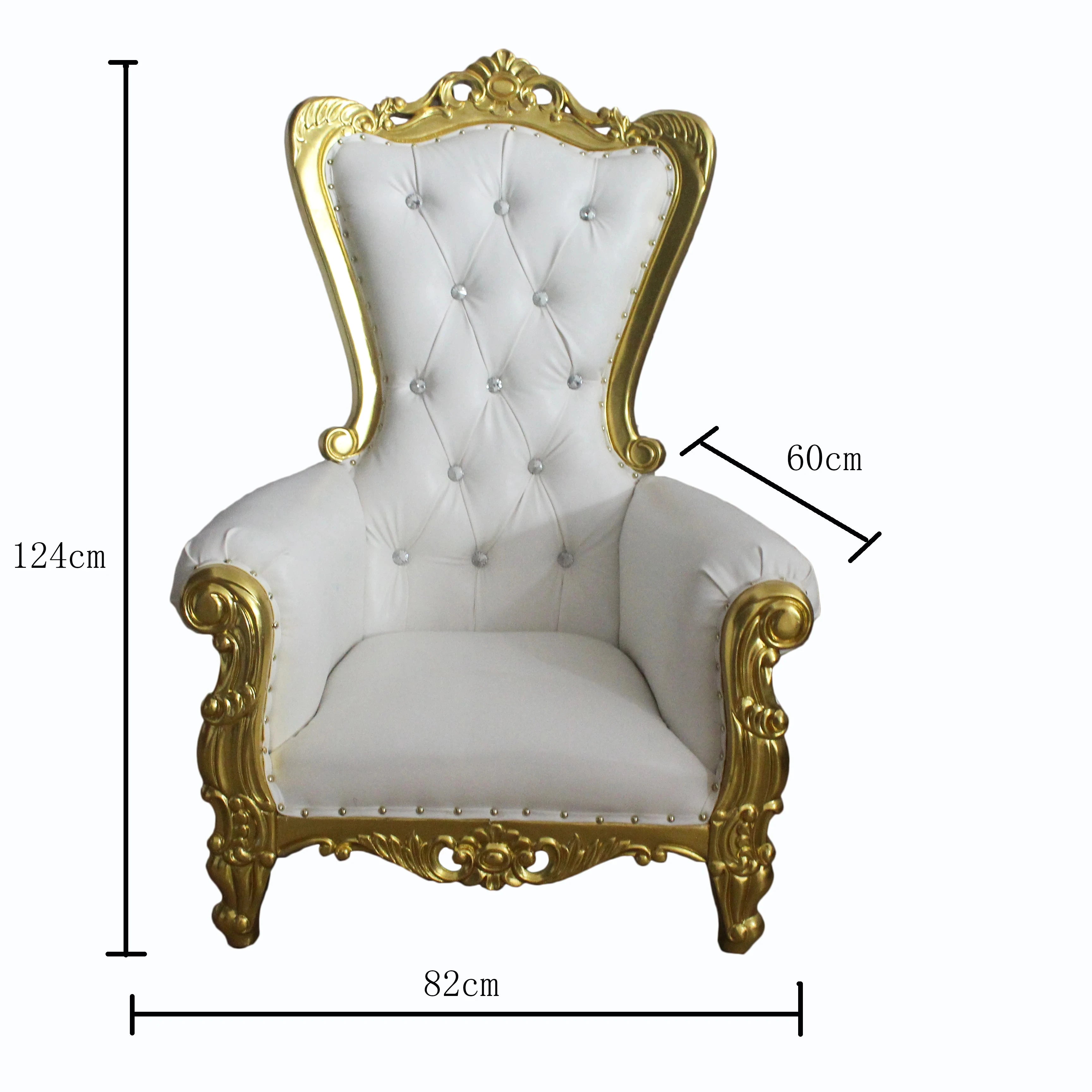 Wholesale Wedding Rental Bride and Groom Sofa Chair Royal Cheap High Back king Throne Chair Bride Groom Party Chairs