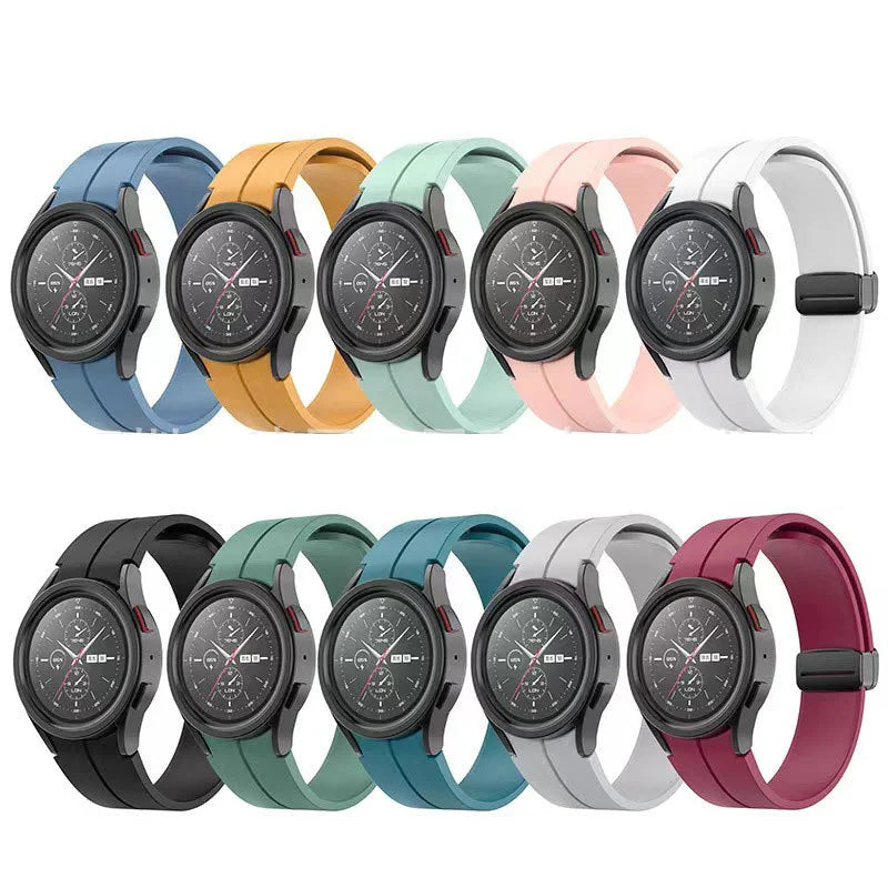 Silicone Straps for Samsung Galaxy Watch 5 Pro 4 44mm 45mm Magnetic Buckle Band for Galaxy Watch 4 Classic 42mm 46mm Watch Bands