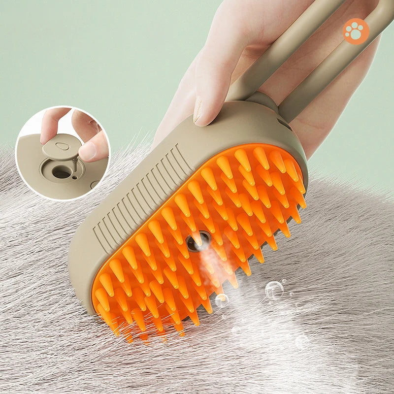 3-in-1 ABS Pet Hair Removal Cleaning Massage Steam Grooming Comb Dog and Cat Brush for Pet Waste Disposal