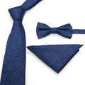 Fast Wholesale Delivery Men's Polyester Bow Tie and Pocket Square Set Hot Sale for Wedding Parties