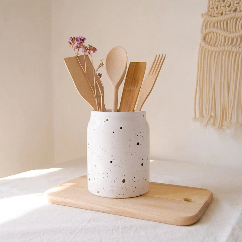 Home Restaurant Ceramic Standing Type Multifunction Utensils Holder Modern Luxury Kitchen Chopstick Rest Holder