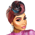 African Turban Bandanas Head Wraps Stretch Hair Scarf Long Shawls Muslim Women Turban for Black Women