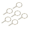 Wholesale Supply Eco-friendly Iron Keychain Split Rings Metal Blank Key Holder with Link Hardware Keychain