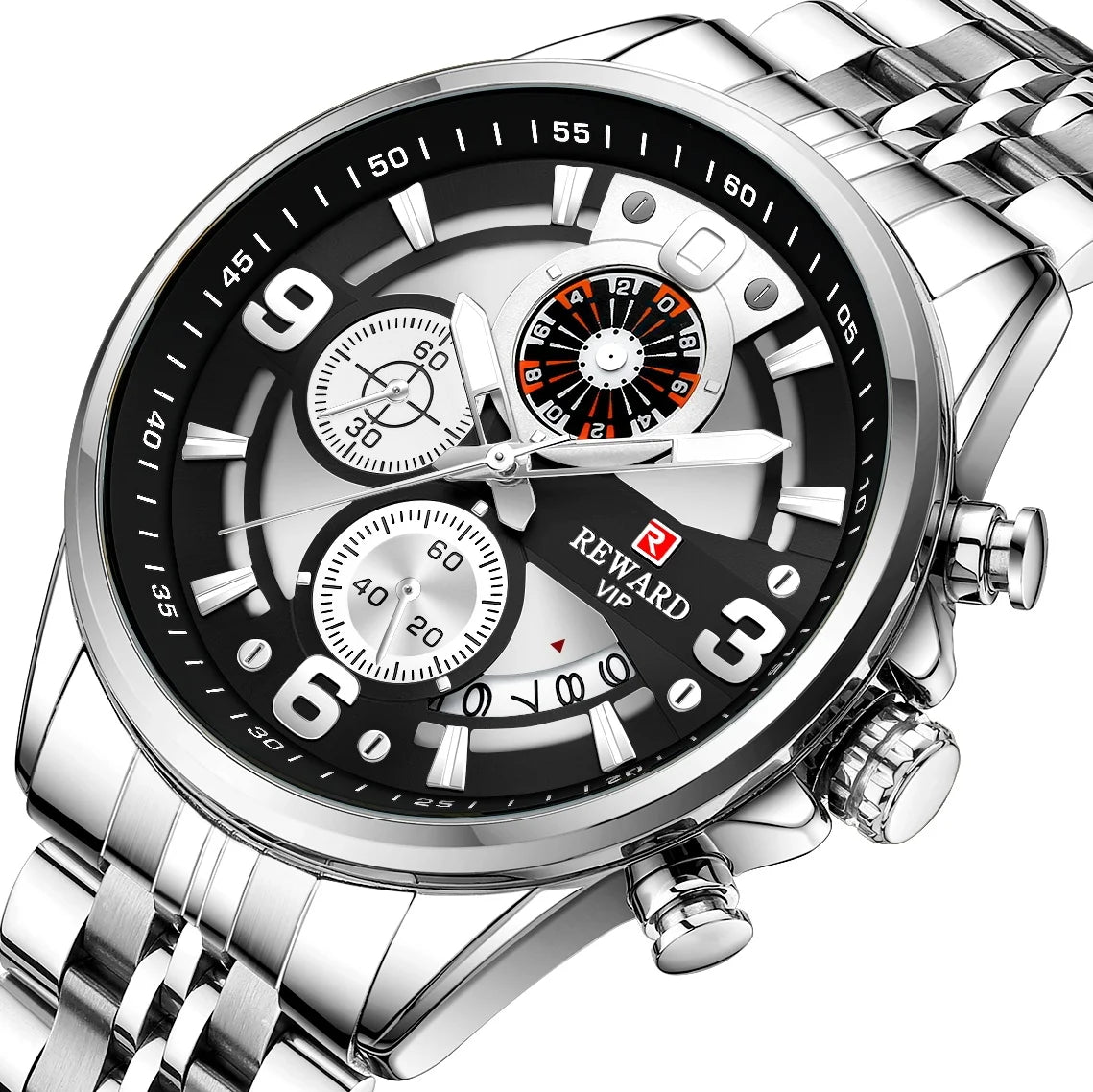 Reward in Stock Sports Watch Luxury Stainless Steel Luminous Quartz Man Watch Wholesale Oem Wristwatch Reloj