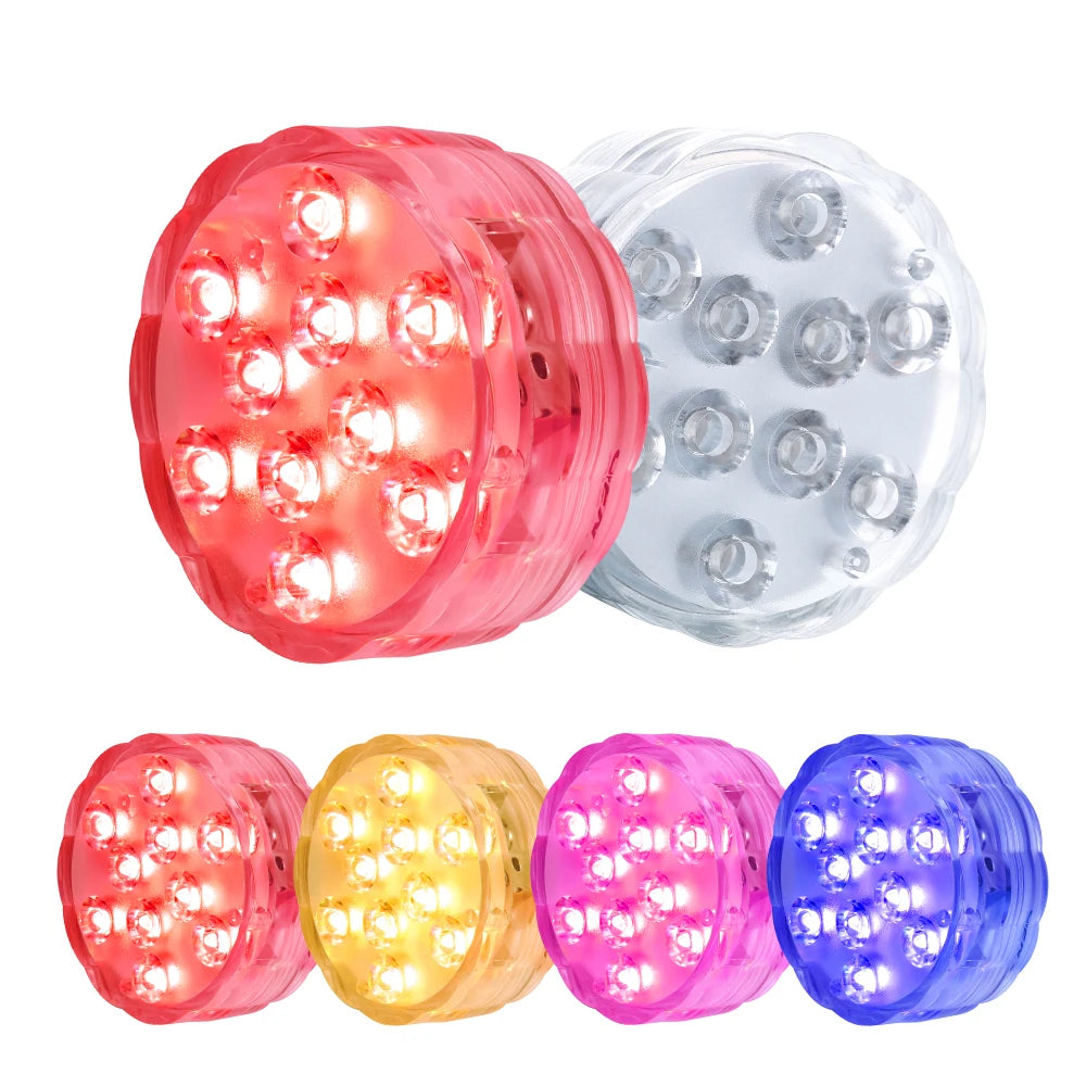 Remote Controlled Waterproof RGB LED Pool Lights Submersible Color Changing Party & Event Decorations