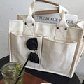 Custom Women's Large Canvas Tote Bag Candy Pattern Crossbody Shoulder Bag Fashion Multi-Pockets Ladies  Handbag