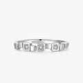 Ailmay Real 925 Sterling Silver Fashion Clear Zircon Stackable Finger Ring for Women Charm Silver Ornaments Wedding Fine Jewelry
